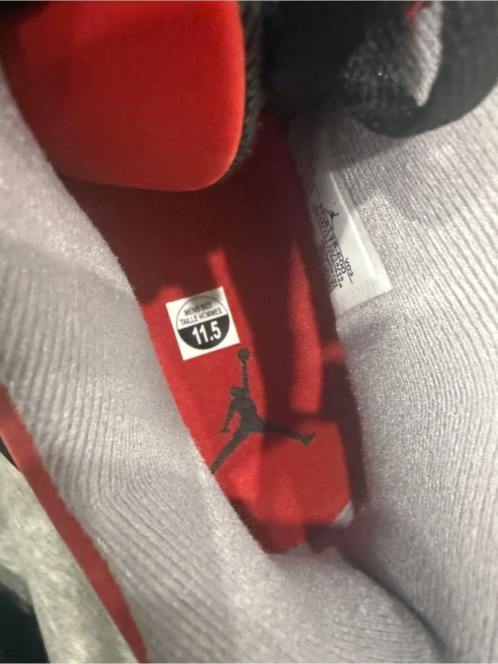 Nike Air Jordan 4 in Red, Black and Grey. Size 11.5